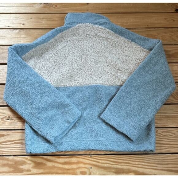 Columbia 1/2 Snap Sherpa Fleece Jacket Size Small Women’s Blue - Picture 2 of 7